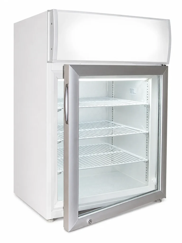 CTFMS Countertop Freezer & Ice Cream Freezer With Merchandising Sign, with door open