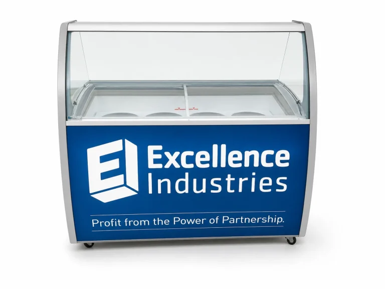DD Deluxe Dipping Cabinet, with Excellence Industries front graphic