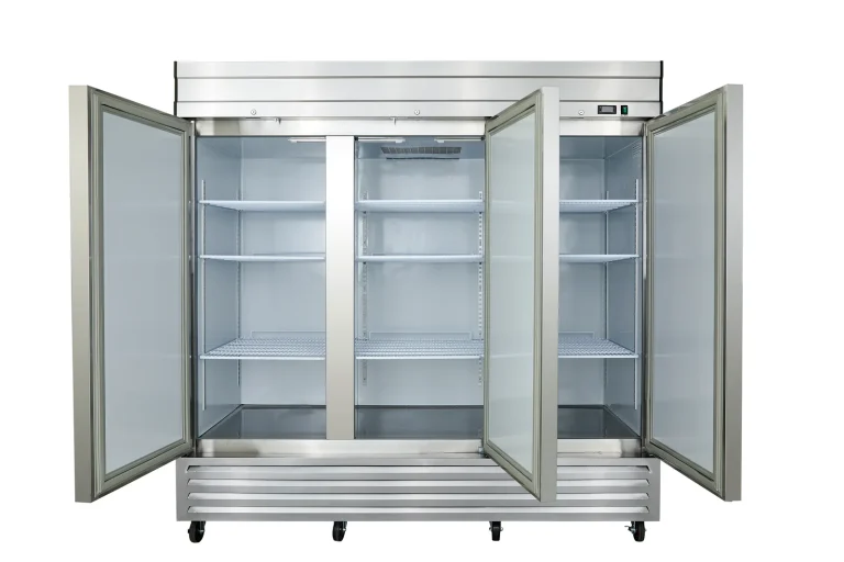 DSS-C Stainless Steel Cooler, three doors, open