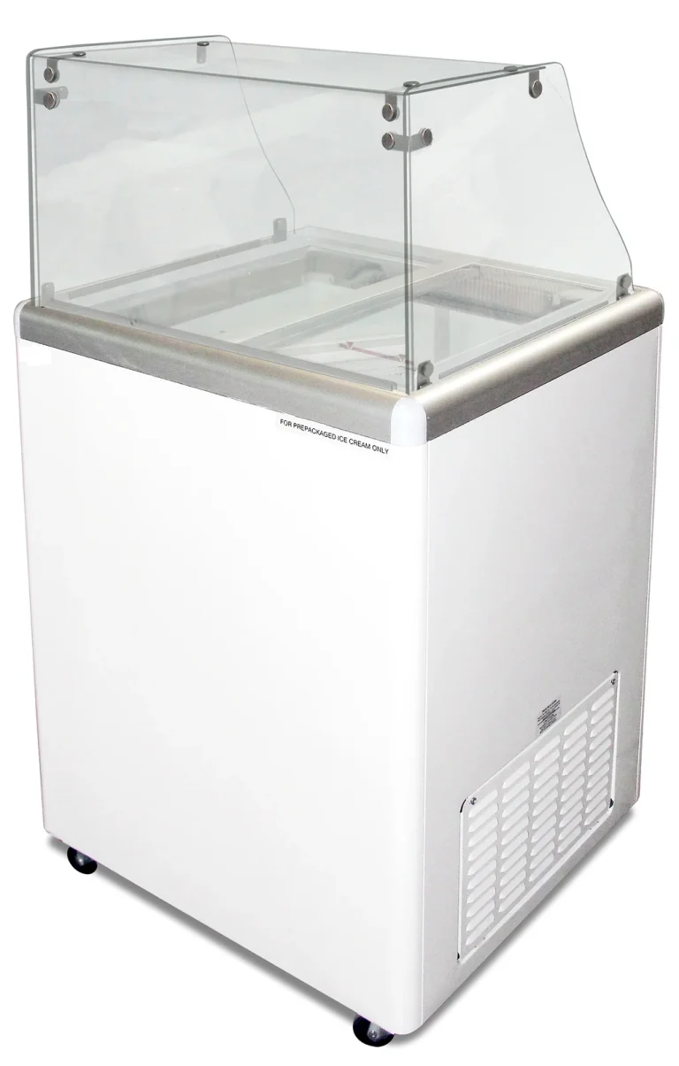 EDC Dipping Cabinet, EDC-4 with straight sneeze guard