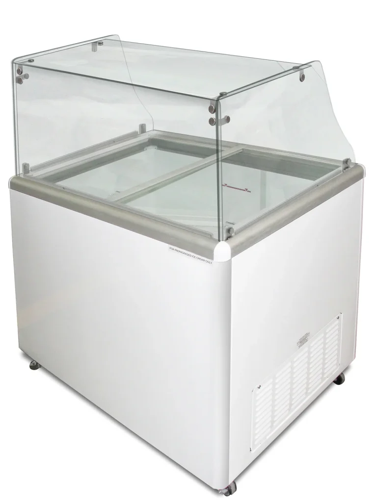 EDC Dipping Cabinet, EDC-8 with straight sneeze guard