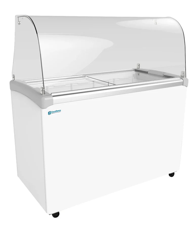 EDC Dipping Cabinet, EDC-8 with curved sneeze guard