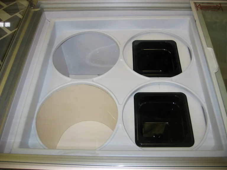 EDC Dipping Cabinet, tub openings seen from above