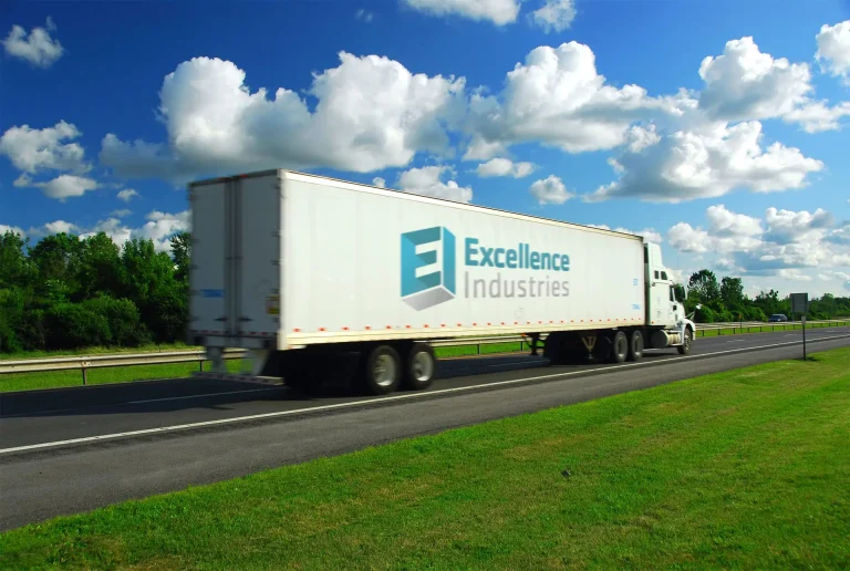 Excellence Industries tractor-trailer on a highway