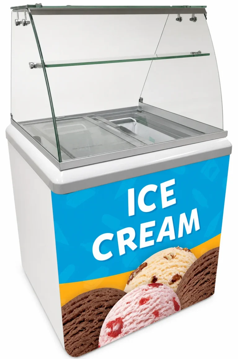 HBD Dipping Cabinet, HBD-4 with ice cream graphics