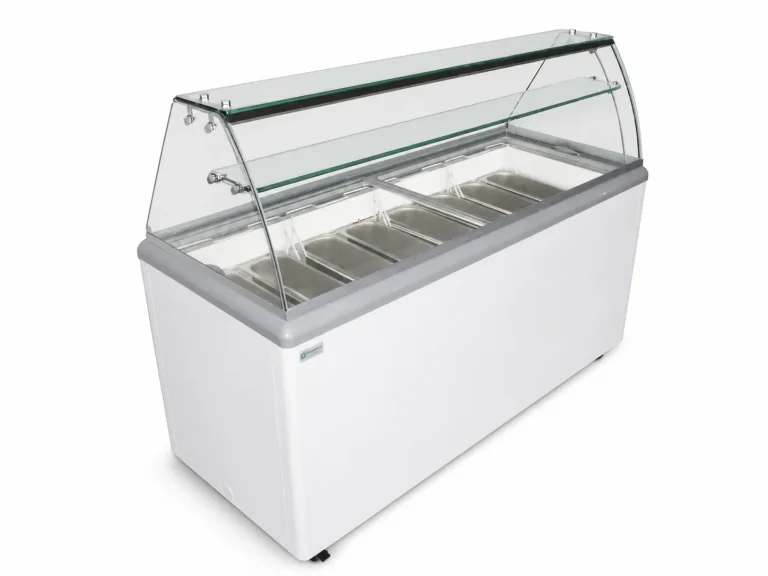 HBG Gelato Scooping Cabinet, angled view