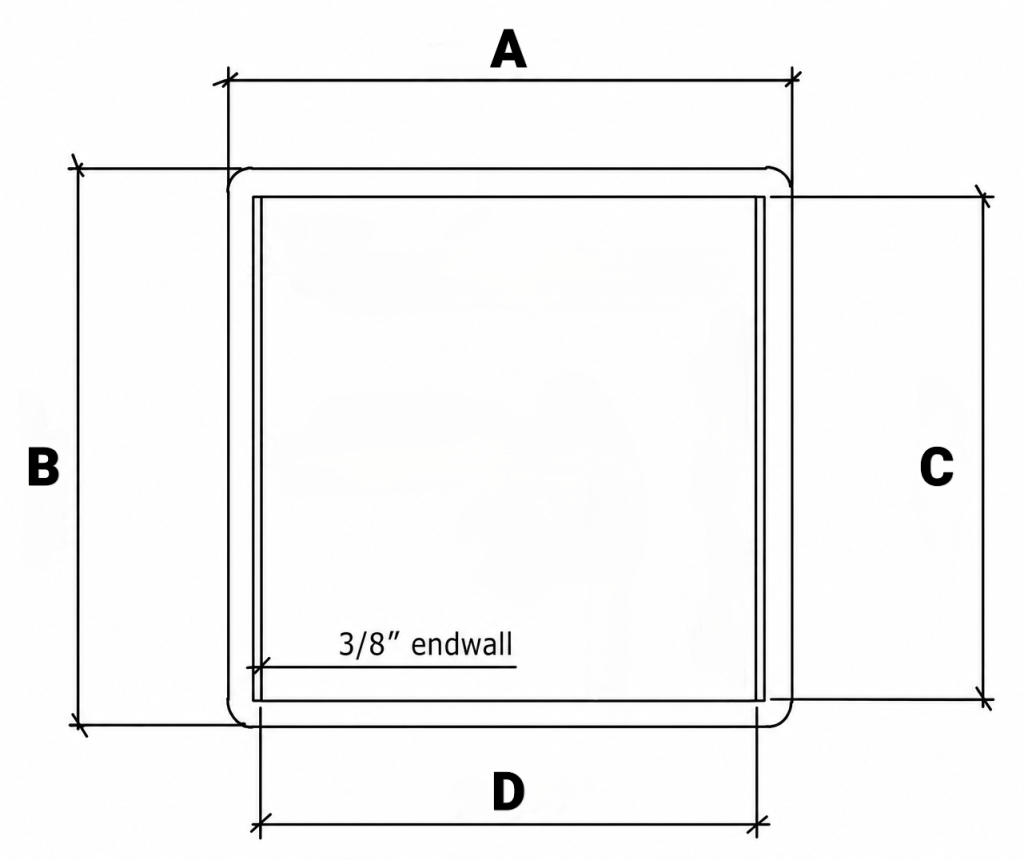 IDA Open Top Merchandiser dimension drawing, IDA-3 / IDA-4 / IDA-8