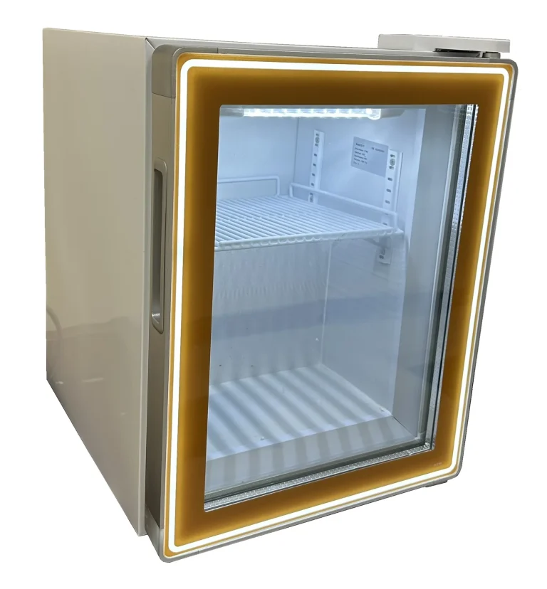MINI Countertop Glass Door Ice Cream Freezer, side view