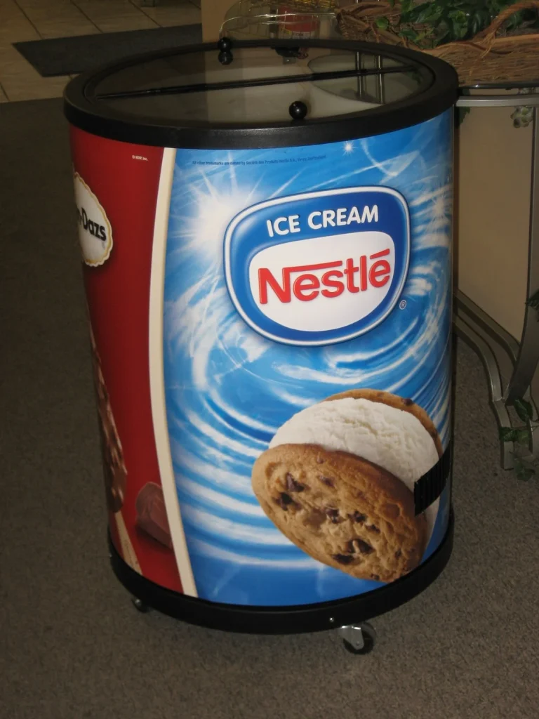 RF Barrel Freezer and Ice Cream Freezer, with Nestle graphics